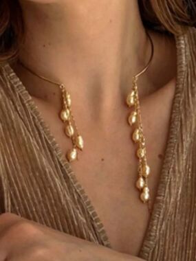 Teardrop pearl Necklace S1452